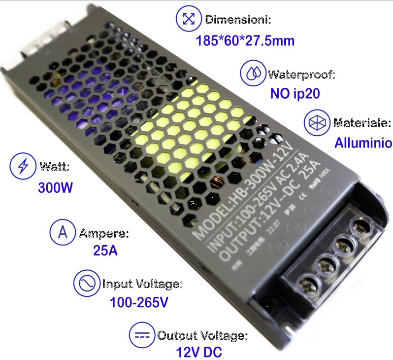 12V-25A-300W